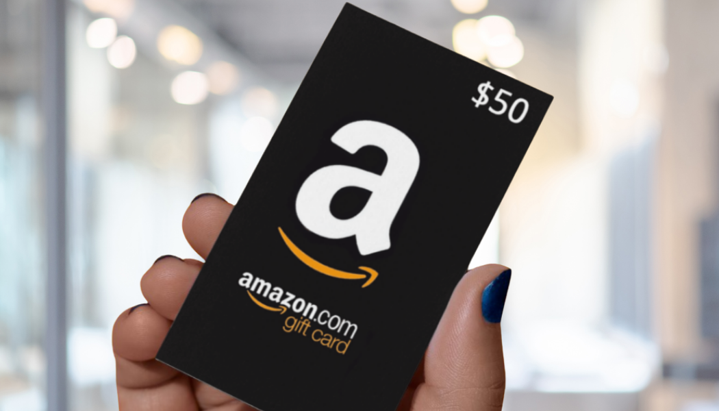 A2Z $50 AMAZON GIFT CARD_BLURRY BG A2Z $50 AMAZON GIFT CARD_BLURRY BG